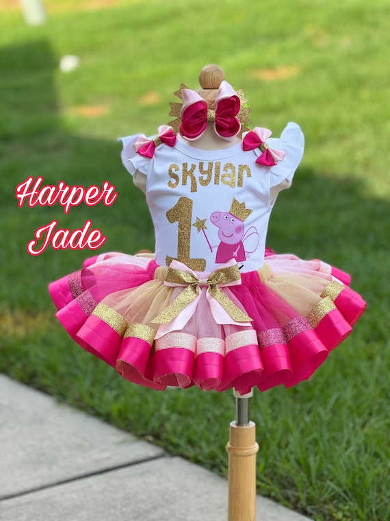 Traje de tutu con cinta de Peppa Pig Etsy Mexico