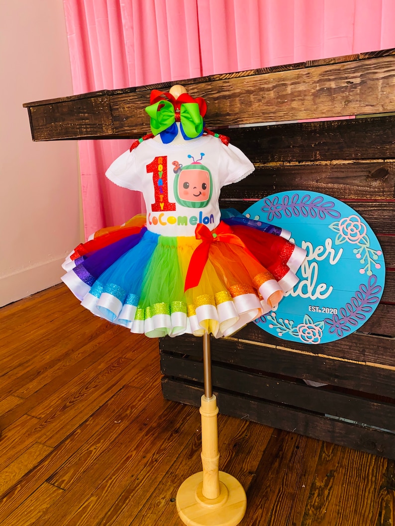CocoMelon Ribbon Tutu outfit