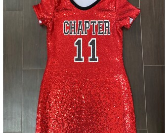 sequin basketball jersey dress