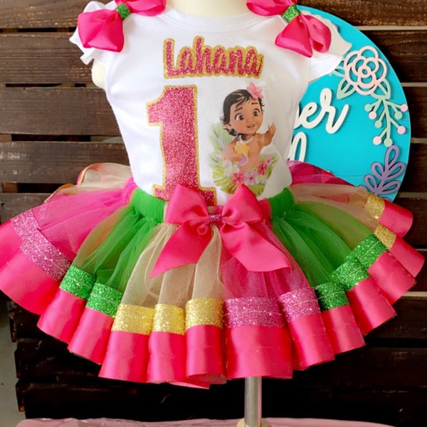 Moana Ribbon Tutu outfit