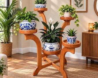 Woodland Harmony Multi-Tier Plant Stand