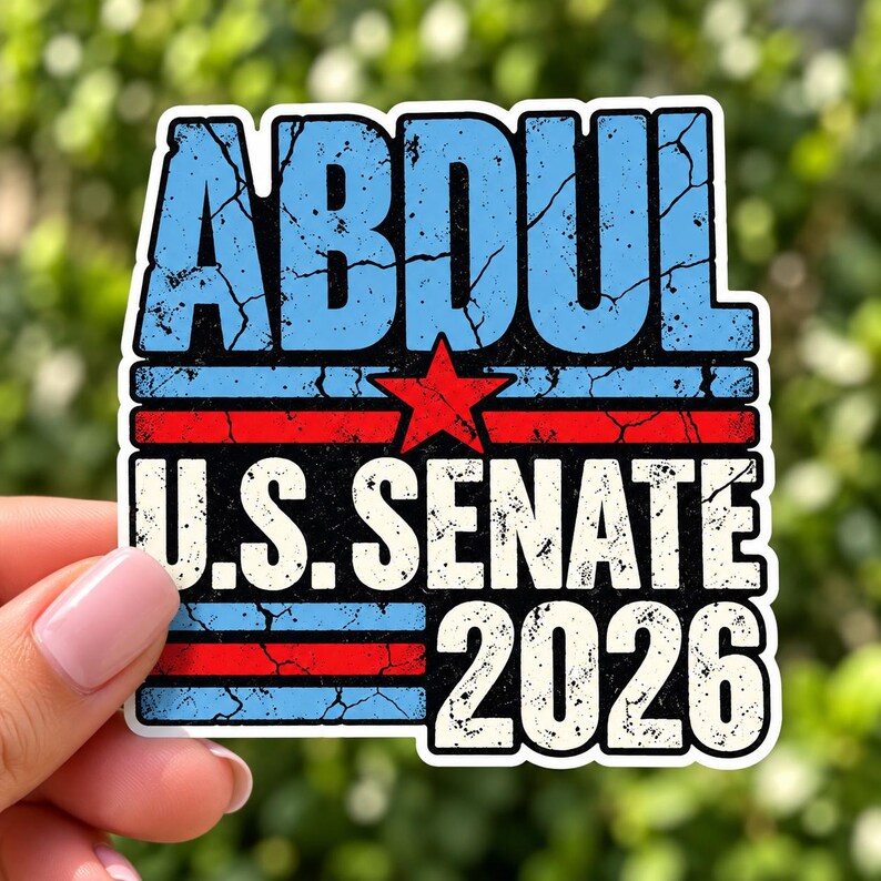 Abdul El Sayed Senate 2026 Sticker, Abdul for Michigan Vinyl Decal ...