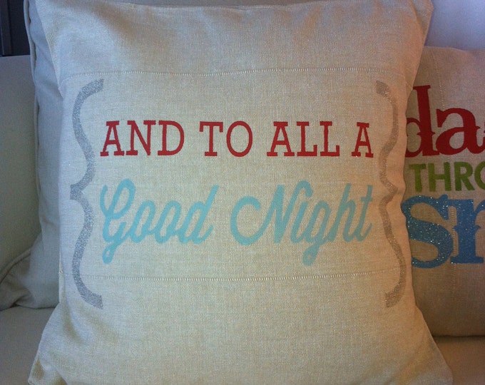 And To All A Good Night Pillow This item is unavailable - Etsy