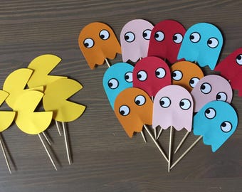 Pac Man Arcade Party Paper Straws Retro 80 S Party Etsy