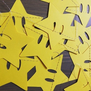 Mario Inspired Star Power Garland   Mario Birthday Party