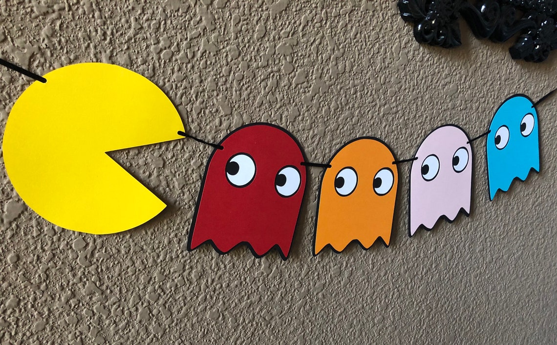 Pac-man Inspired Banner Pac-man Party - Etsy