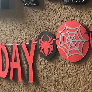 Spider-Man Inspired Party Banner Spiderman Birthday Party Spider-Verse Party image 3