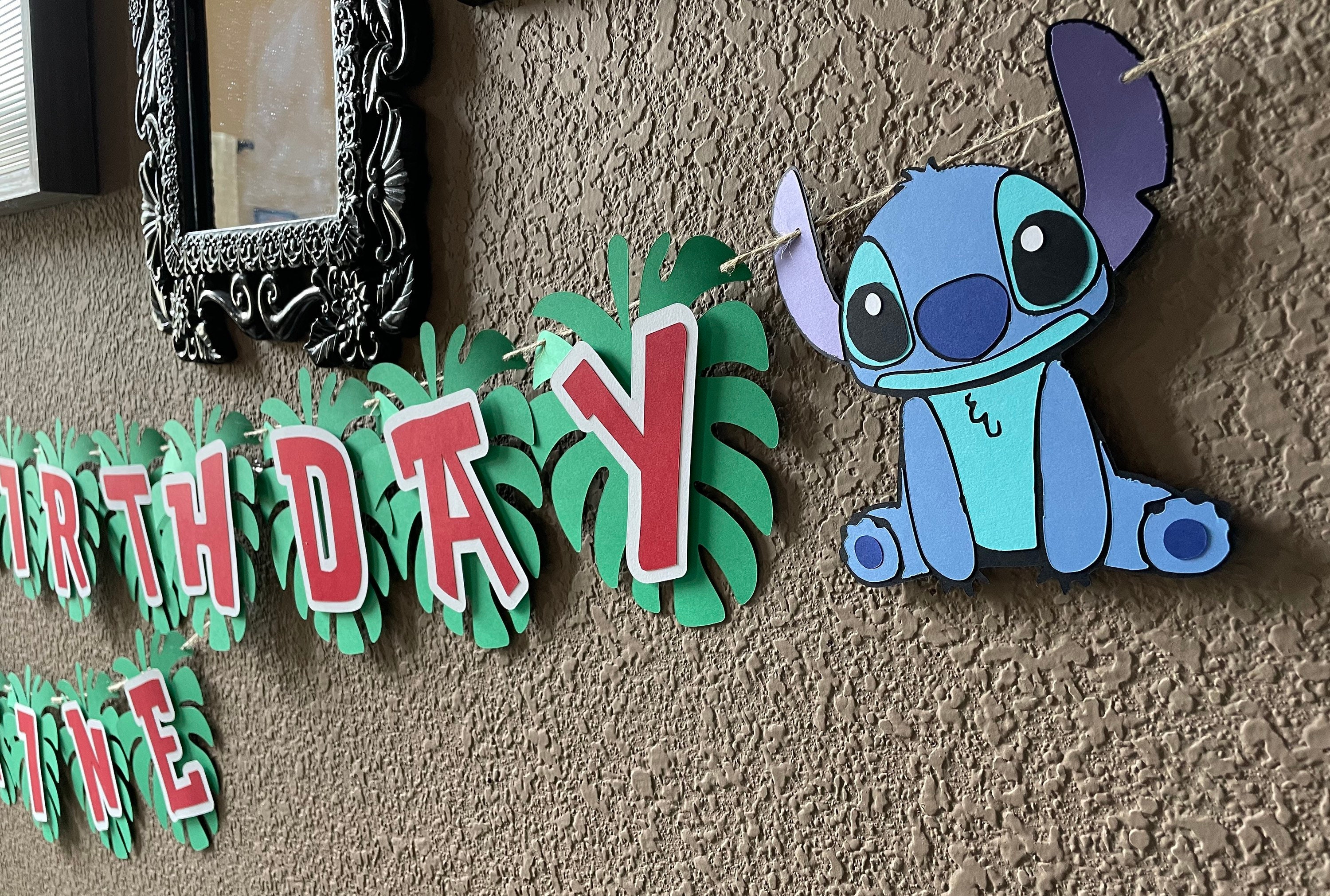 Custom Lilo and Stitch Hawaii Theme Birthday Backdrop – BigBigBee Party Sign