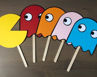 Pac-Man Inspired Centerpiece Sticks  Pac-Man Party