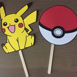 Pokemon Inspired Party Centerpiece Sticks   Pokemon Party   Pikachu