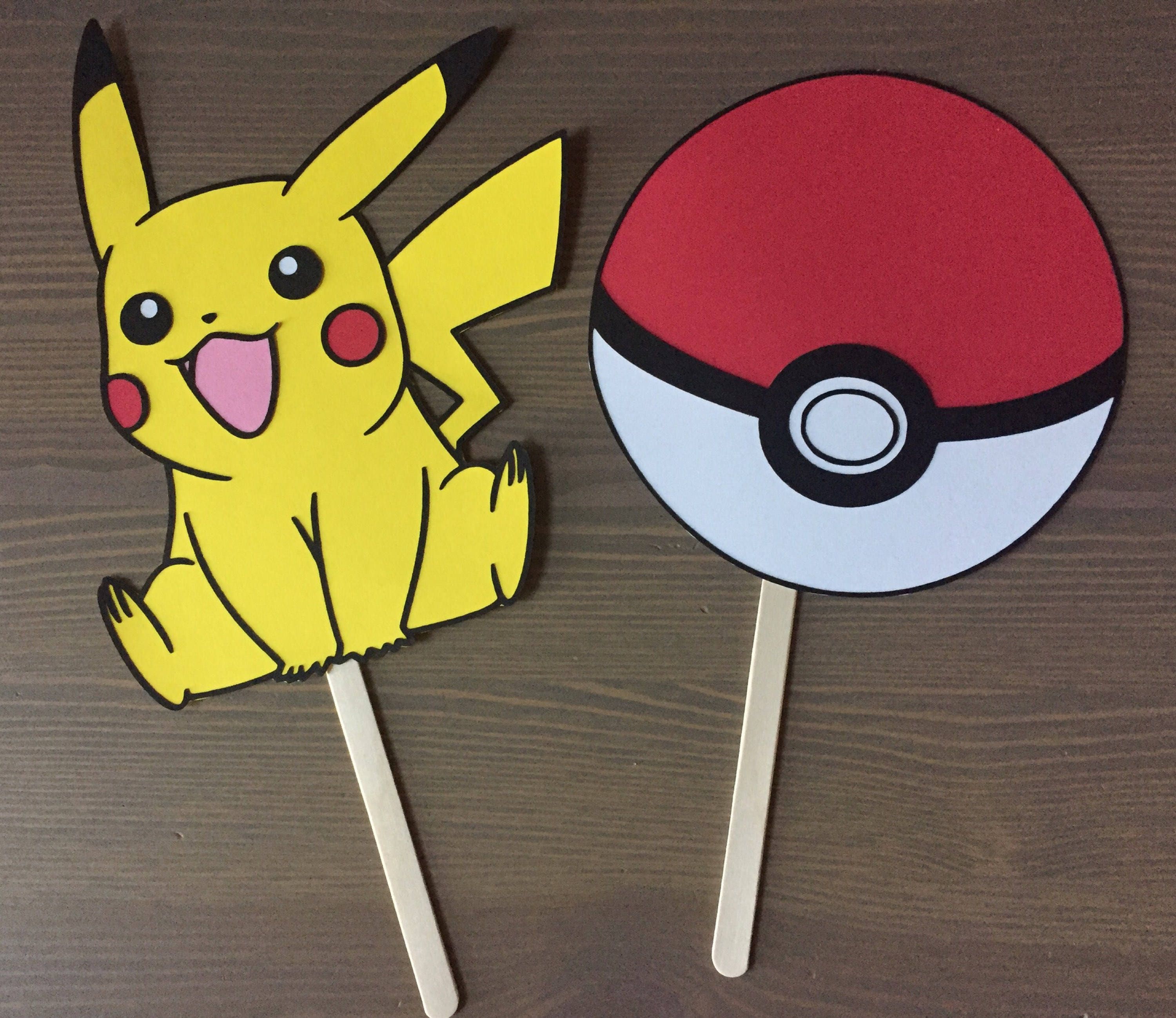 Pokemon Inspired Party Centerpiece Sticks Pokemon Party Pikachu