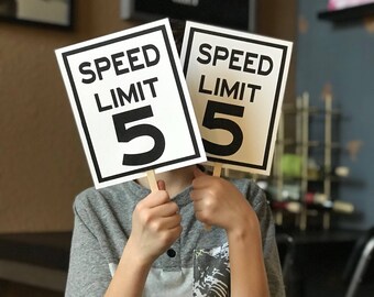 Speed Limit Birthday Signs   Traffic Signs Decoration   Race car Party