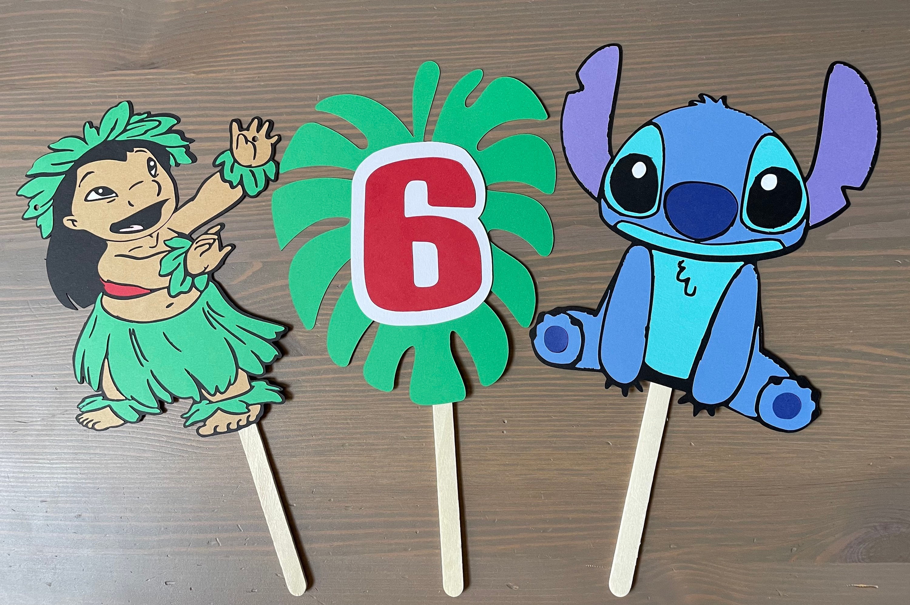 Lilo and Stitch Inspired Centerpiece Sticks Lilo and Stitch Birthday Party