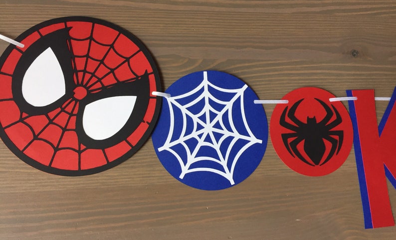 Spider-Man Inspired Party Banner Spiderman Birthday Party Spider-Verse Party image 7