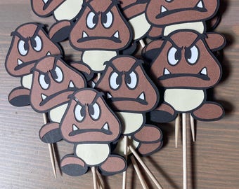 Goomba Treat Toppers  Super Mario Party Treat Toppers