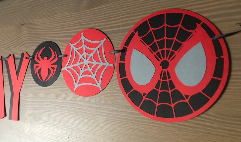 Spider-Man Inspired Party Banner Spiderman Birthday Party Spider-Verse Party image 4