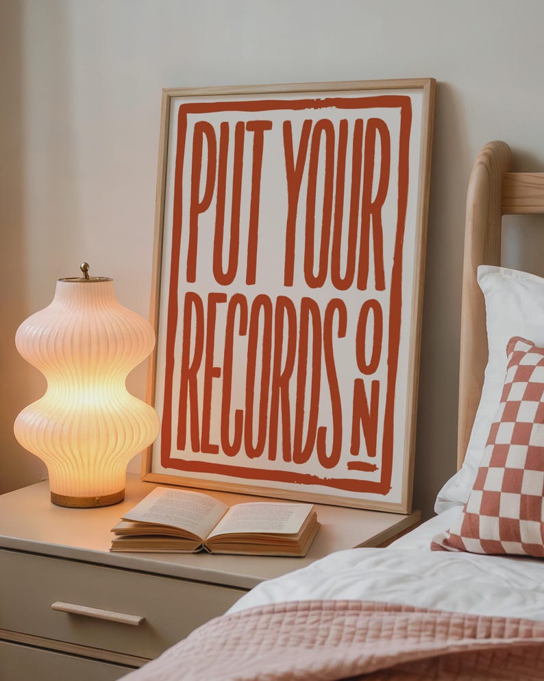 put-your-records-on-music-quote-print-retro-typography-wall-art-rust