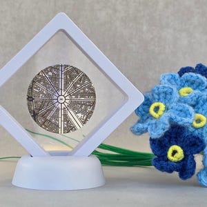 Custom Map Coin, Personalized Location Map Engraved on Stainless Steel, Keepsake, Anniversary Gift image 1