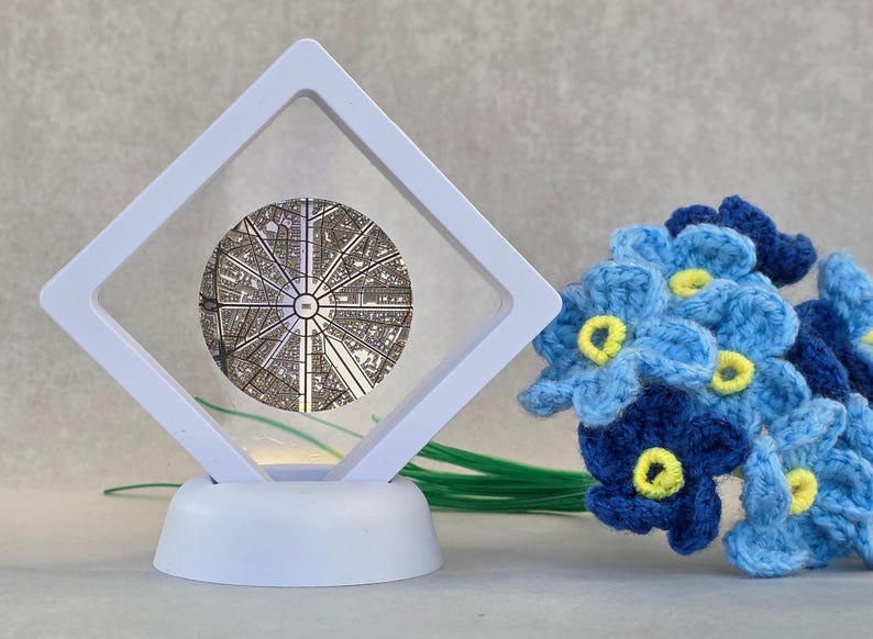 Custom Map Coin, Personalized Location Map Engraved on Stainless Steel, Keepsake, Anniversary Gift image 1