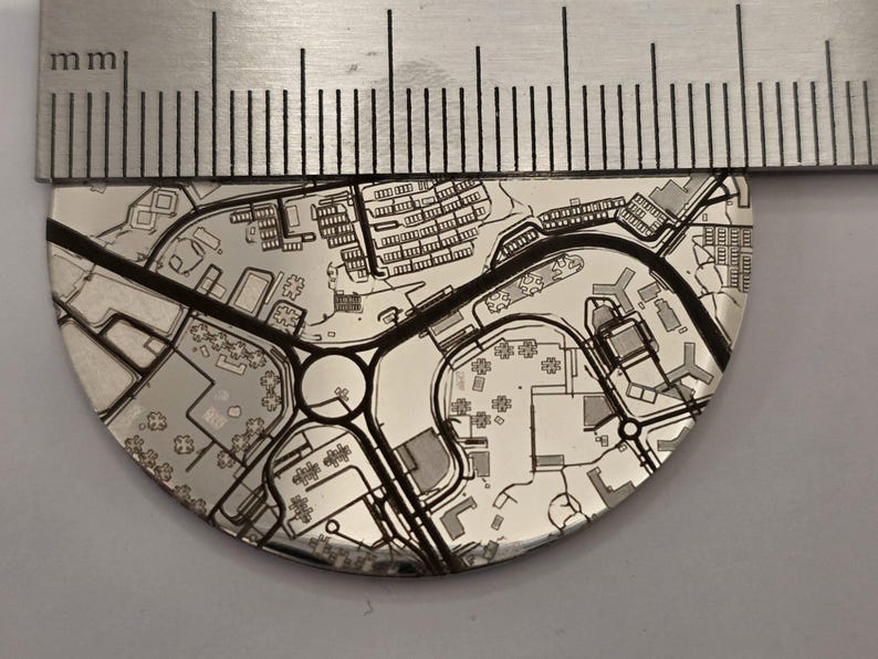 Custom Map Coin, Personalized Location Map Engraved on Stainless Steel, Keepsake, Anniversary Gift image 9