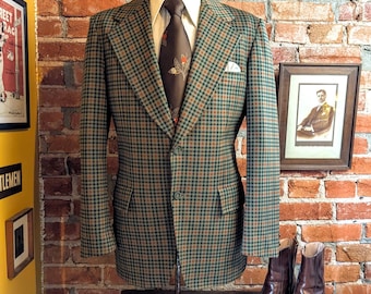 Vintage KILMAINE Gun Club Plaid Wool Sport Coat Jacket in
