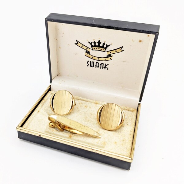 cufflink tie bar set