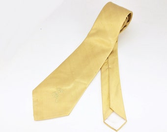 1970s COUNTESS MARA Tie Men's Vintage Wide Yellow Necktie by Countess Mara New York