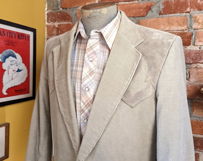 1980s Vintage Men's Western Suit Jacket Cowboy Style Etsy