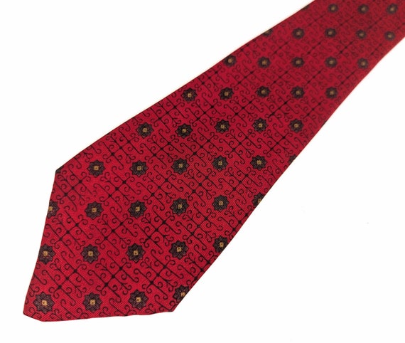 1930s Red Silk Necktie Men's Vintage Jack Henry T… - image 2