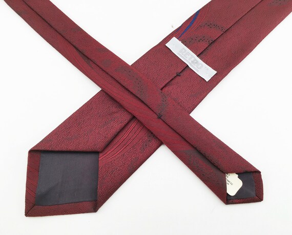 1980s Vintage Red Skinny Necktie Narrow Men's Vin… - image 6