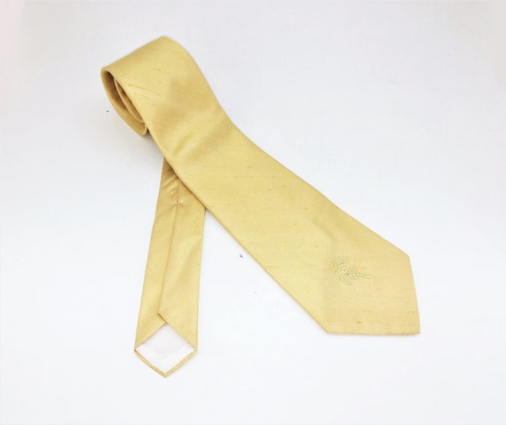 1970s COUNTESS MARA Tie Men's Vintage Wide Yellow… - image 5