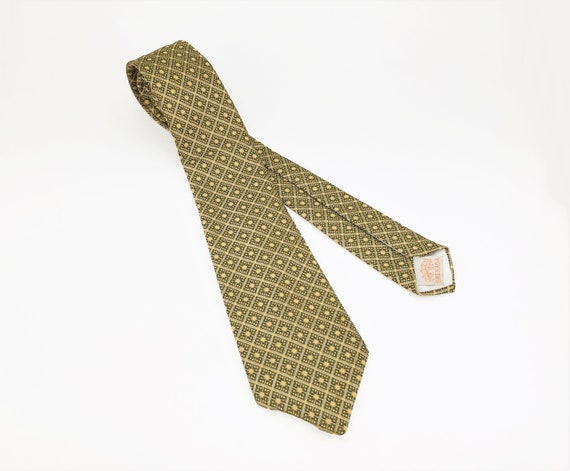 1960s Knit Polyester Tie Mad Men Era Narrow Mid C… - image 4