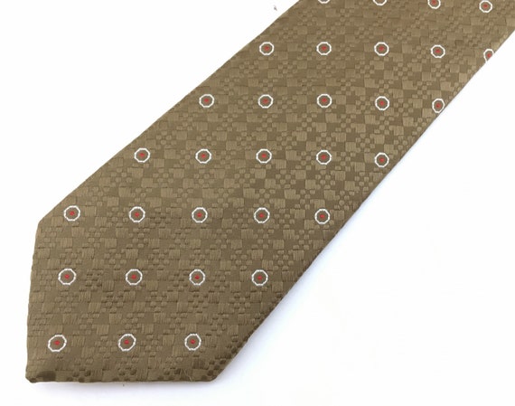 1970s Woven Polyester Tan Tie Men's Vintage Disco… - image 2