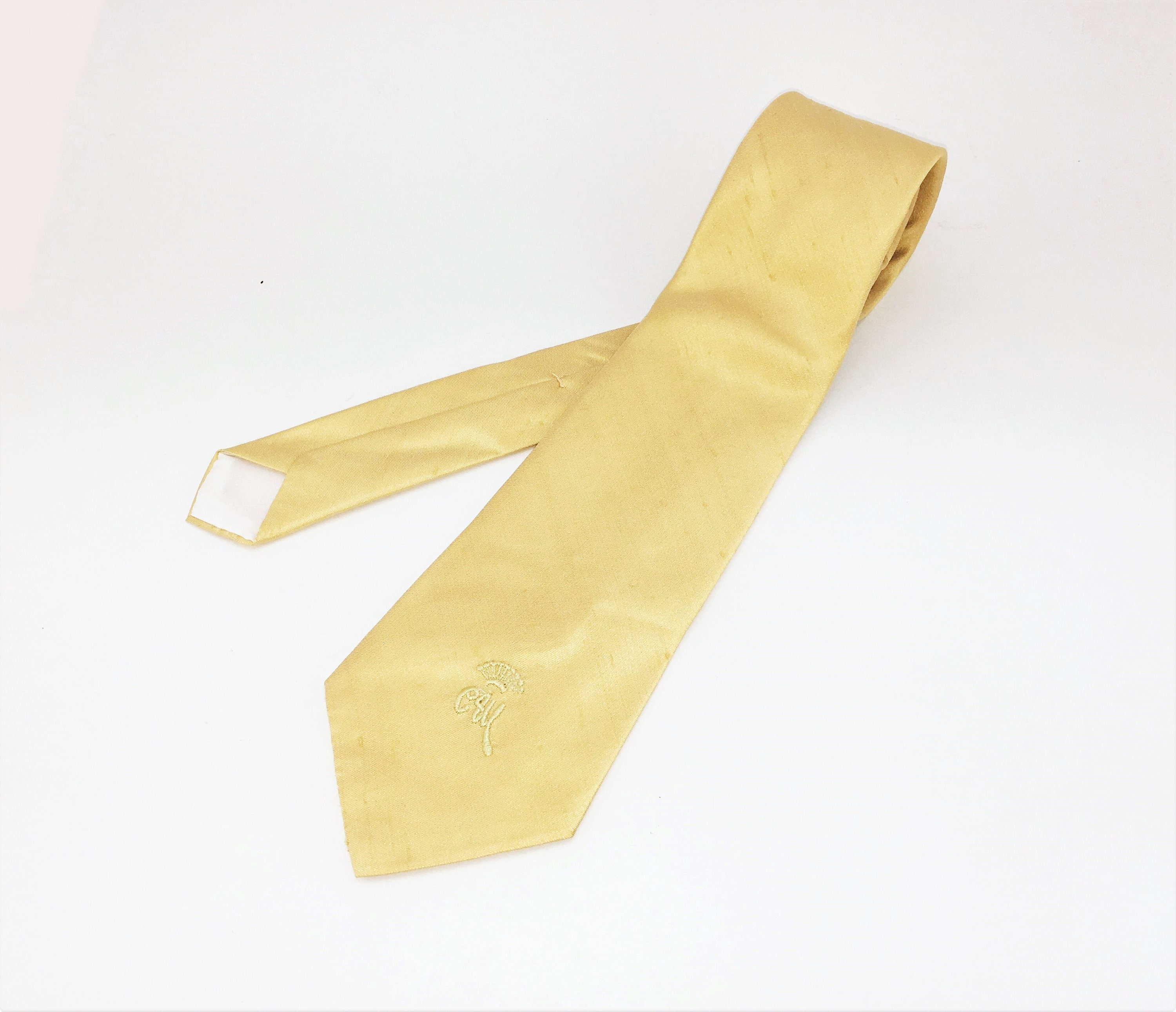 1970s COUNTESS MARA Tie Men's Vintage Wide Yellow Necktie | Etsy