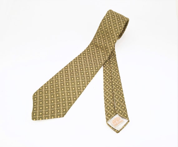 1960s Knit Polyester Tie Mad Men Era Narrow Mid C… - image 3