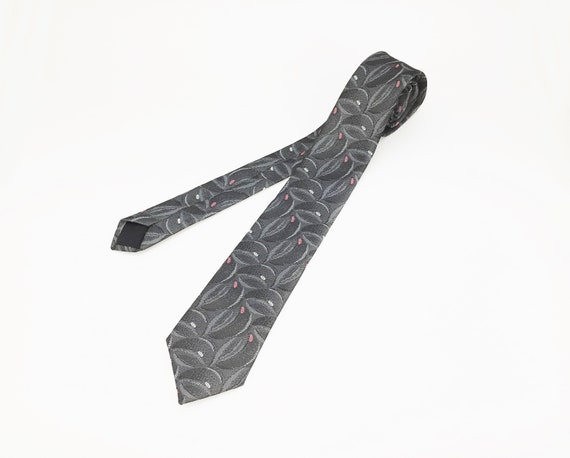 1980s Men's Skinny Tie Vintage 80s Men's Narrow Gray | Etsy