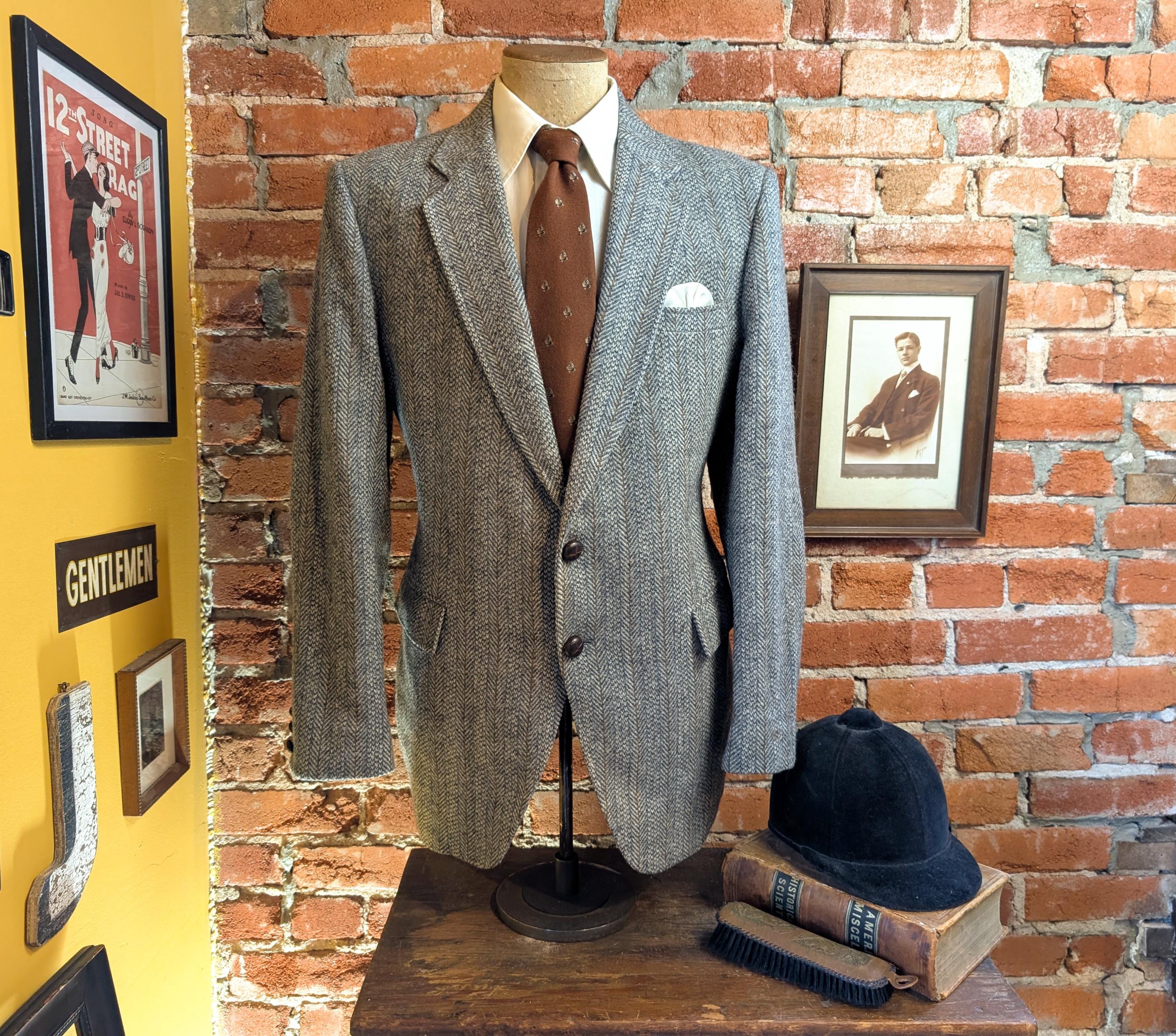 ジャケット・アウター 70s tweed Tailored jacket Vintage remake 70s tweed Tailored jacket Vintage remake