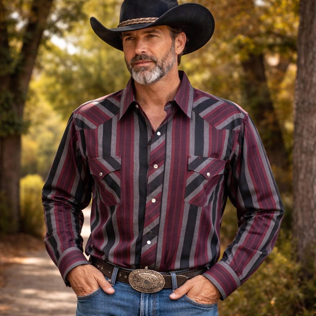 1980s Vintage 2XL White Horse Western Shirt Men's Cowboy Style