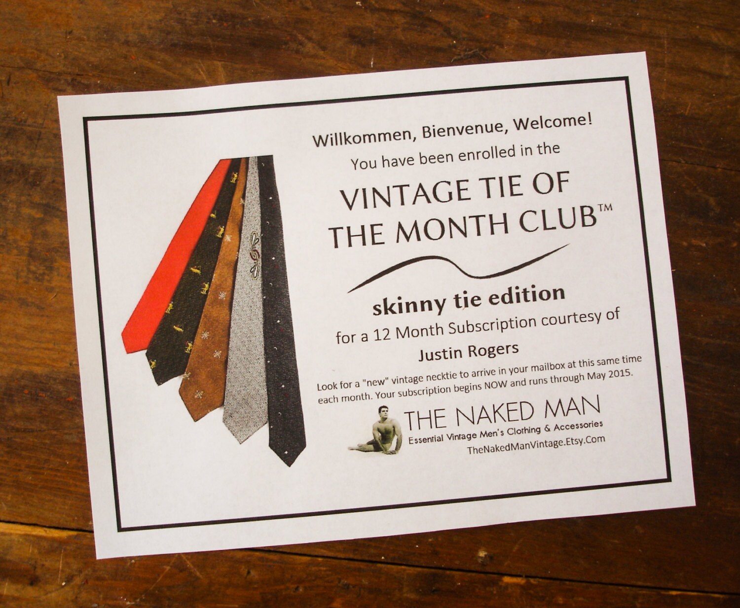 tie monthly subscription