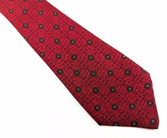 1930s Red Silk Necktie Men's Vintage Jack Henry T… - image 5