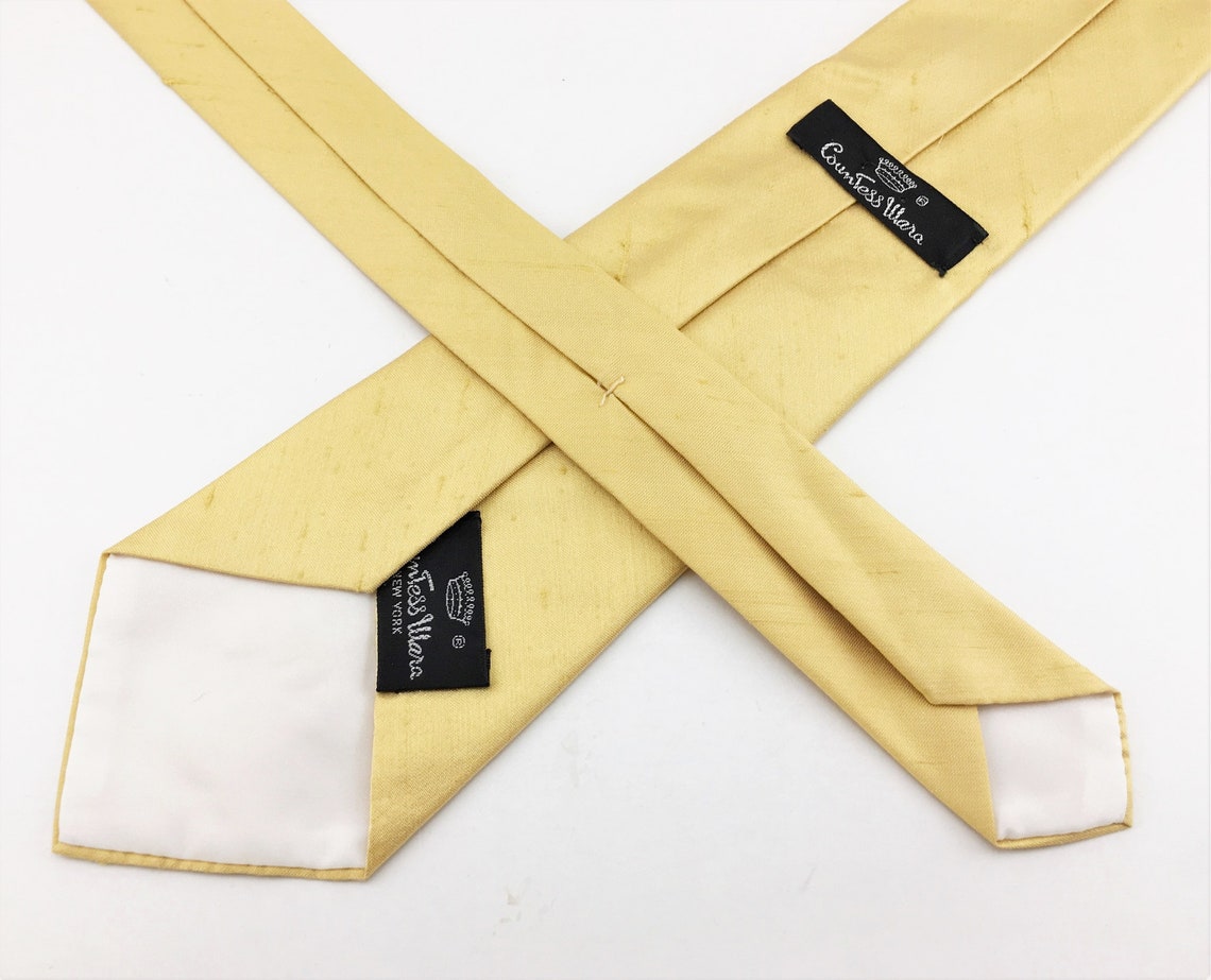 1970s COUNTESS MARA Tie Men's Vintage Wide Yellow Necktie | Etsy