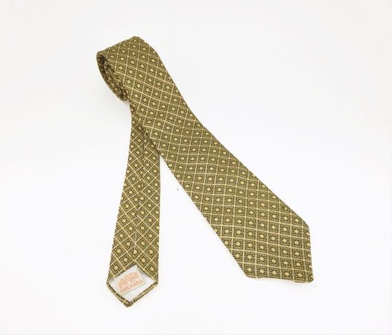 1960s Knit Polyester Tie Mad Men Era Narrow Mid C… - image 5