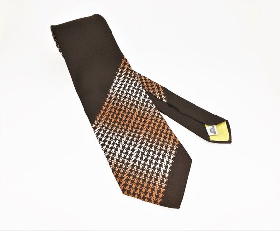 1970s Disco Era Wide Brown 100% Polyester Necktie… - image 4