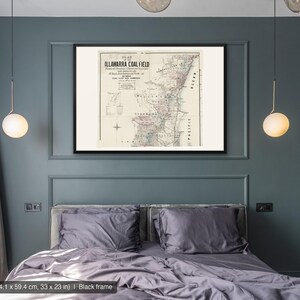 Illawarra Coal Field c.1889 Map Print | Collieries Railways and Mining Leases Coal Cliff to Jamberoo | Antique NSW Wall Art