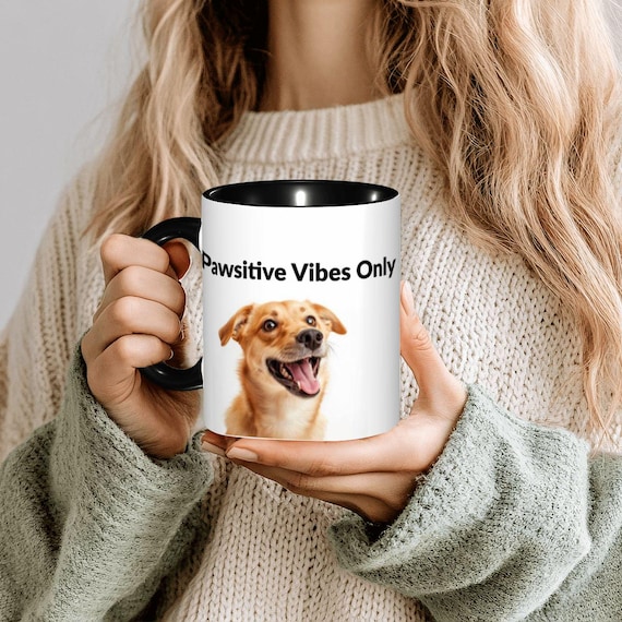 Personalized Pet Photo Mug, Custom Dog Cat Portrait, Gift for Pet Lover