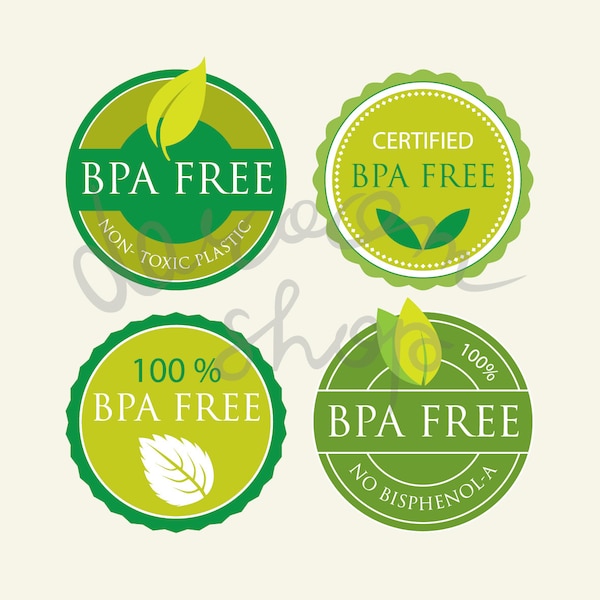 Bisphenol-A Free Logo Design/Package Design/Digital Clip Art Set/Label/Sticker/Tag/Premade Logo/BPA Free Plastic/EPS PNG/Instant Download