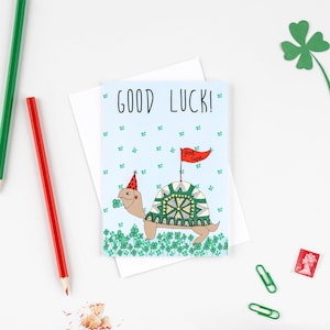Tarjeta de buena suerte, tarjeta de tortuga, tarjeta de amantes de los animales, tarjeta de tortuga de buena suerte, tarjeta de tortuga linda, tarjeta de exámenes, tarjeta de suerte, nueva tarjeta de trabajo