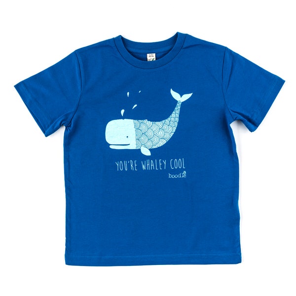 You're whaley cool kids t-shirt, kids eco t-shirt, gifts for kids, nautical kids, organic kids, summer kids t-shirt, 100% organic, eco-kids