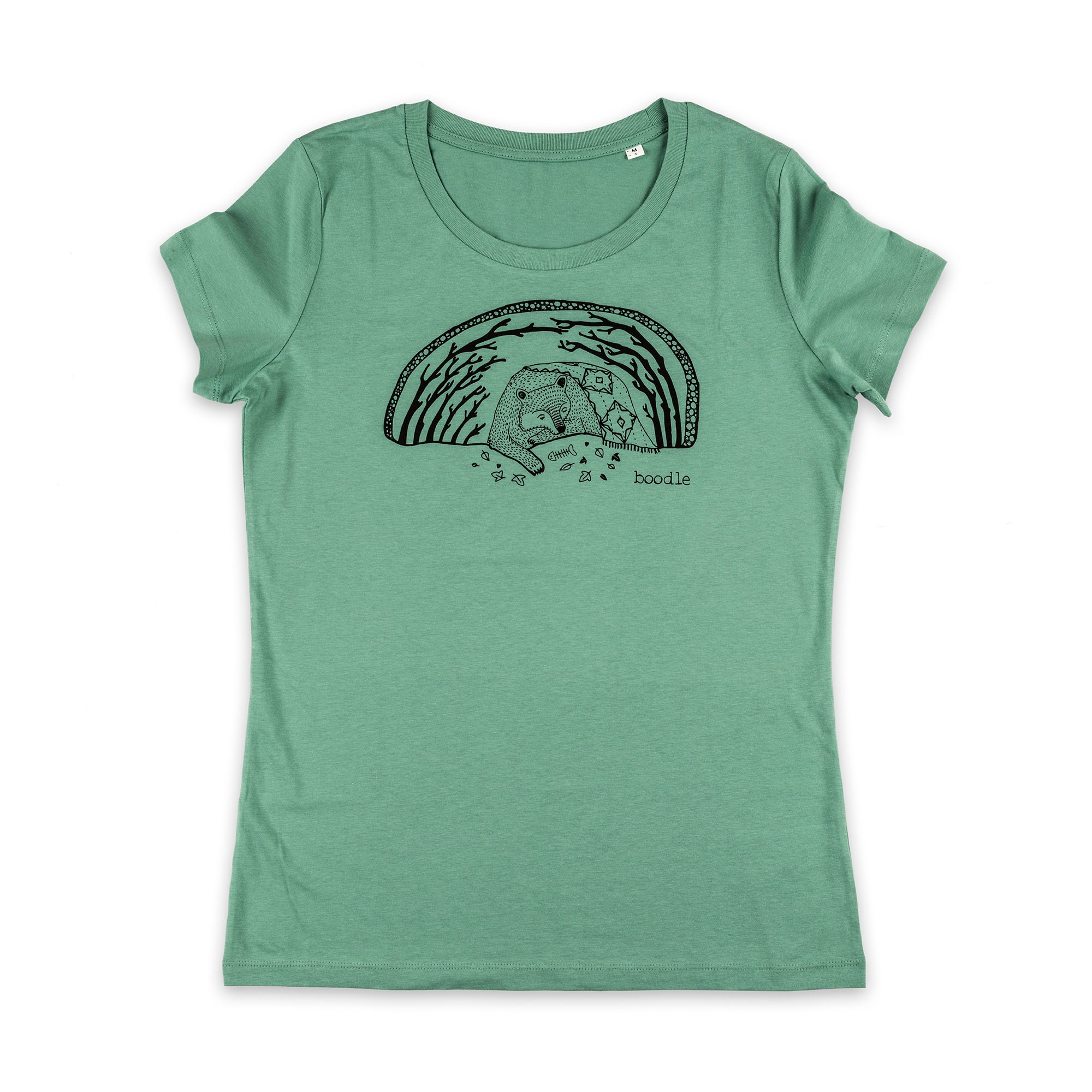 Hibearnate Womens T-shirt -mint Green Organic Cotton Ladies T 