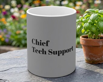 Tasse für den Chef-Techniksupport | Kaffeetasse für den Computer-IT-Schreibtisch